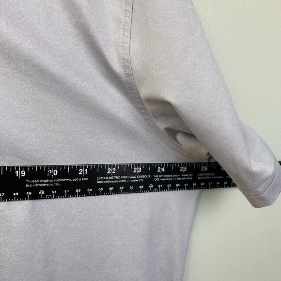 Johnnie O Shirt Mens XL Gray Short Sleeve Polo Solid Performance UPF 50 - Picture 7 of 9